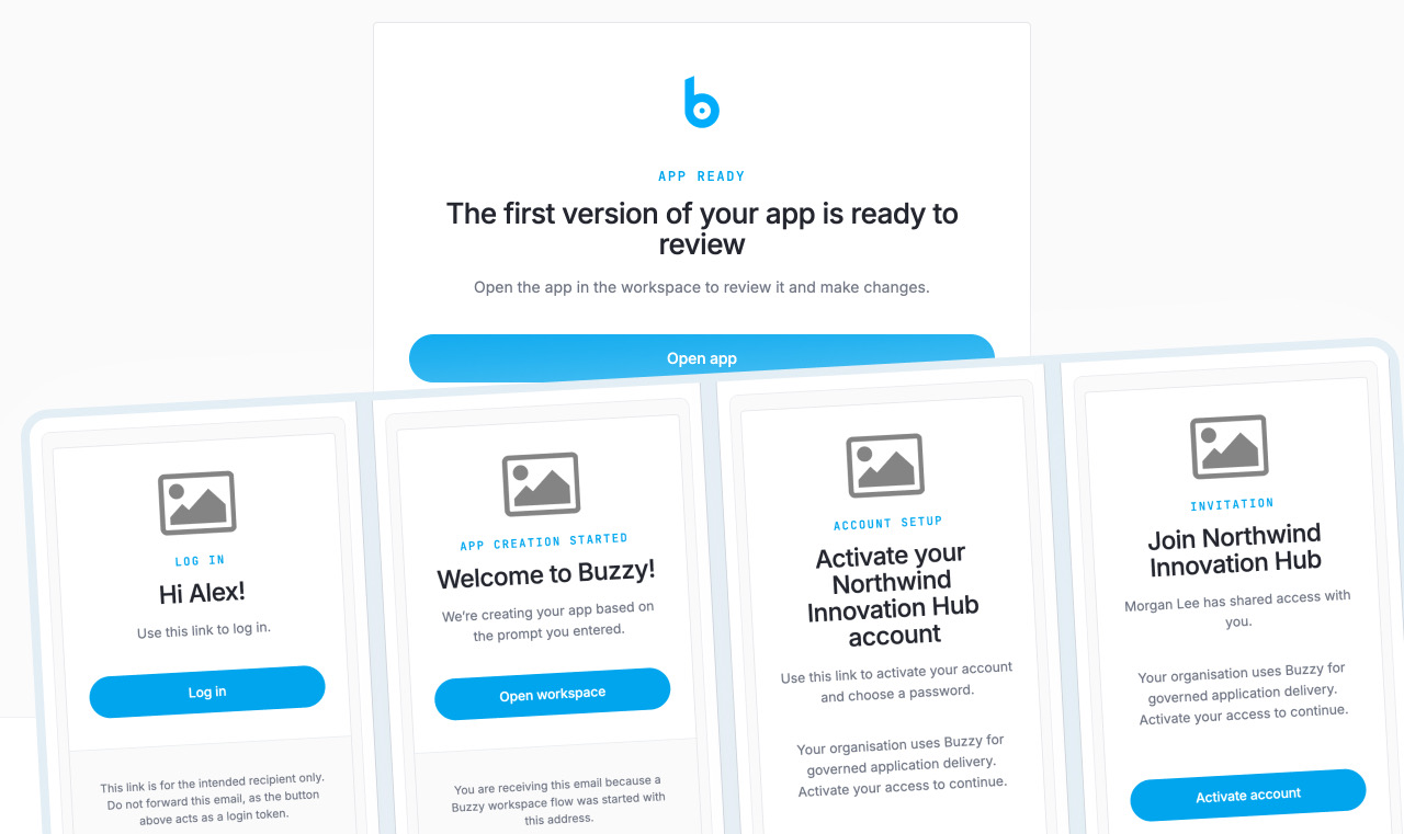 System emails have their own backend admin, test and preview system