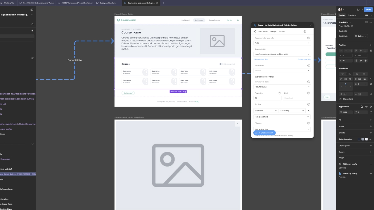 Screenshot of the Buzzy Templates app in Figma