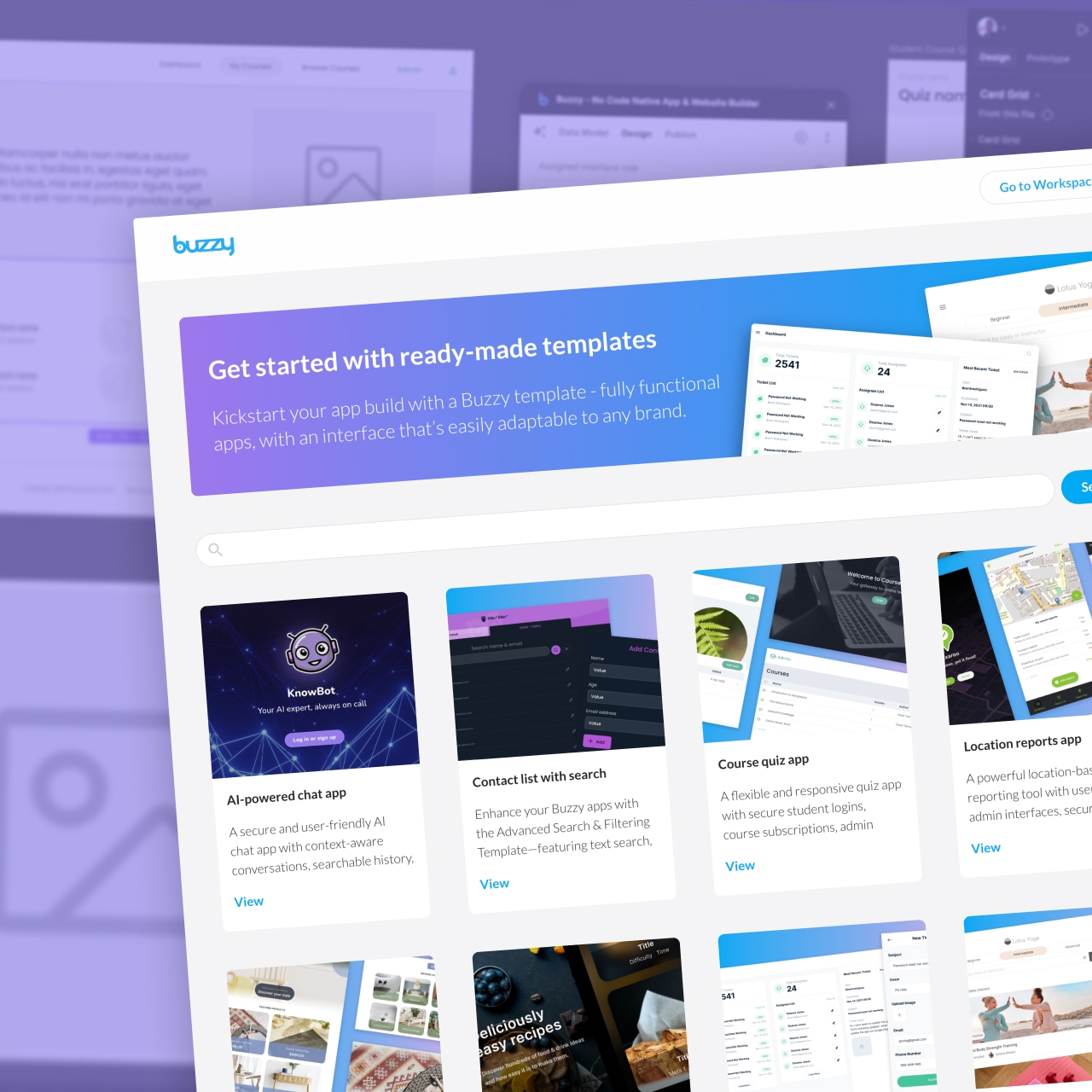 Buzzy template app