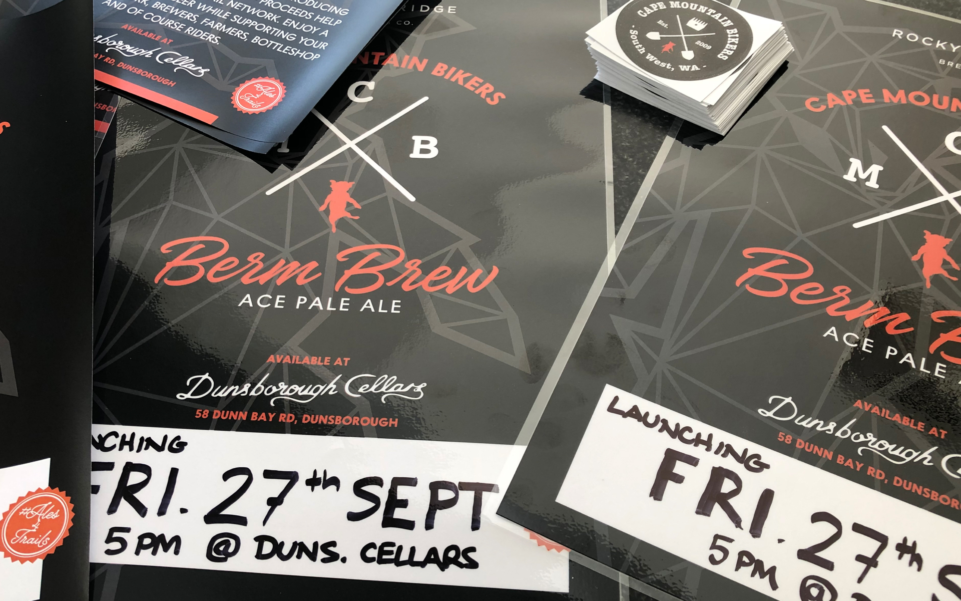 Launch posters and stickers