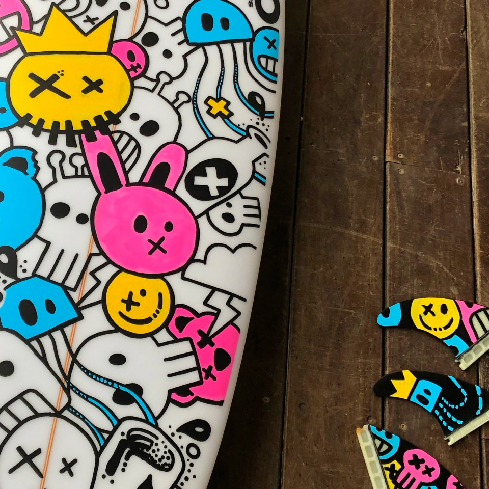 Luca's surfboard